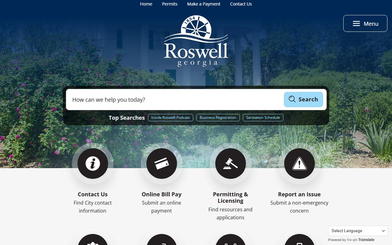City of Roswell official website for Roswell bankruptcy records